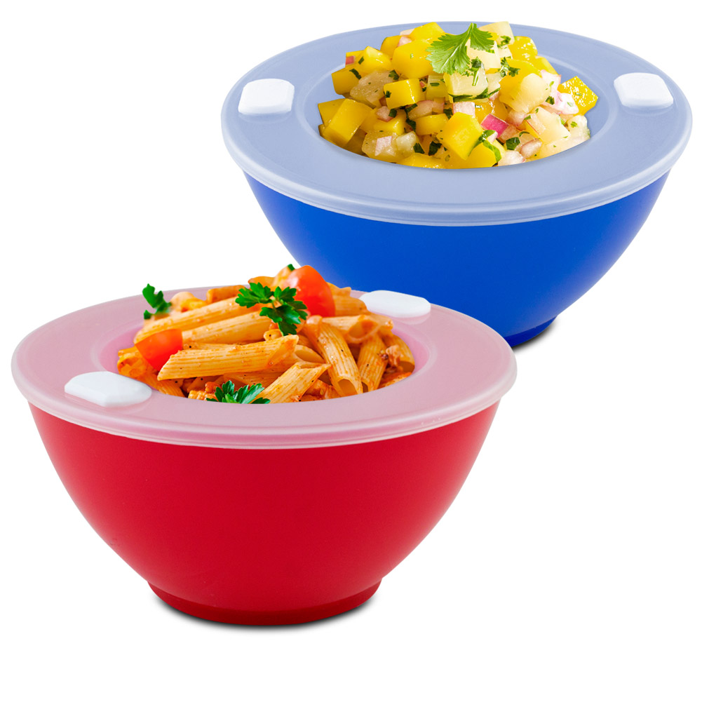 Hot 'N Cold Food Storage Bowls - Set of 2- XSDP -20869 - It's always hard to keep hot foods hot and cold foods cold at potlucks, family gatherings, and more, unless you have the Hot 'N Cold Food