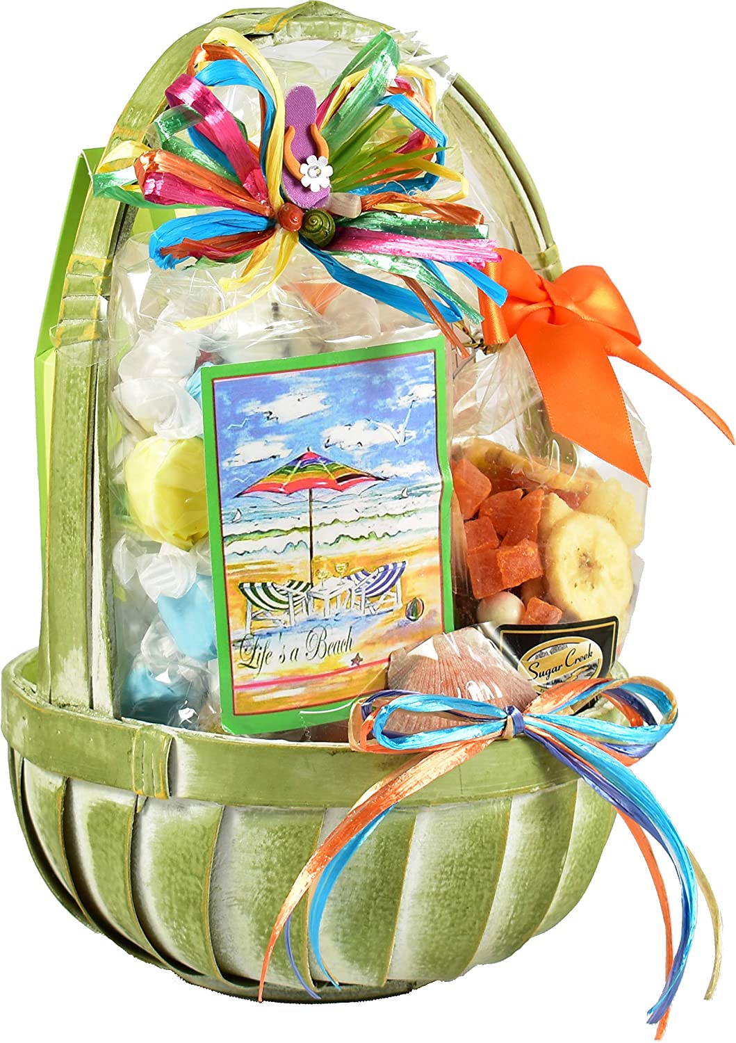 Florida Beach Themed Gift Basket with the Tropical Flavors Visitors Crave