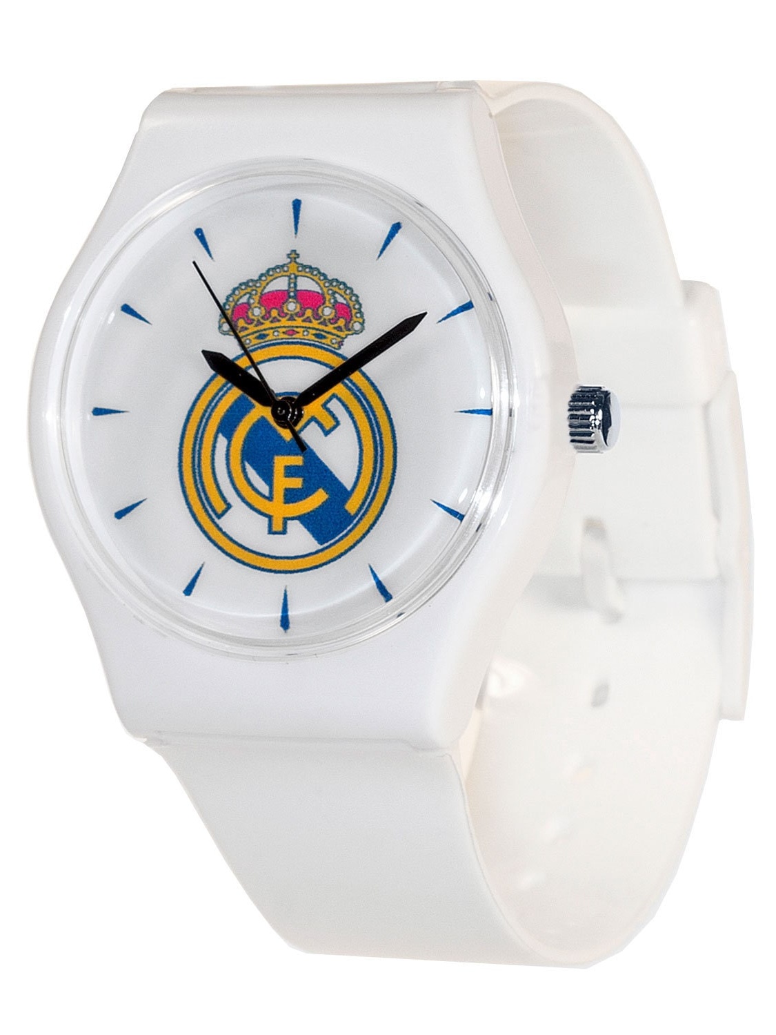 Real Madrid RM38-W Soccer Club Slimline Souvenir Watch, White