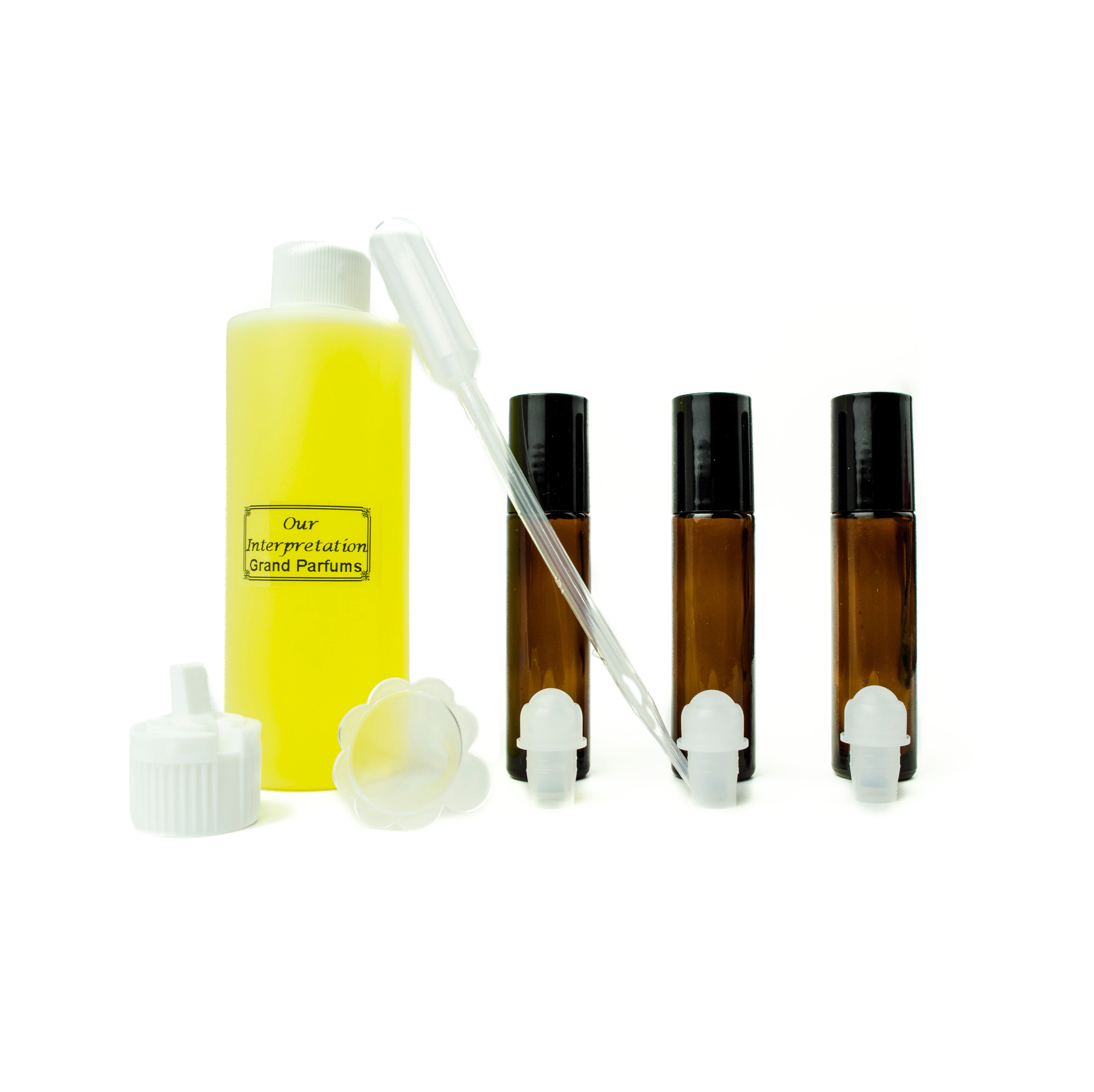 Grand Parfums Perfume Oil Set - Versense Body Oil For Men by Versace - Our Interpretation, w/Roll On BTLS &Tools to Fill Them (1 oz)