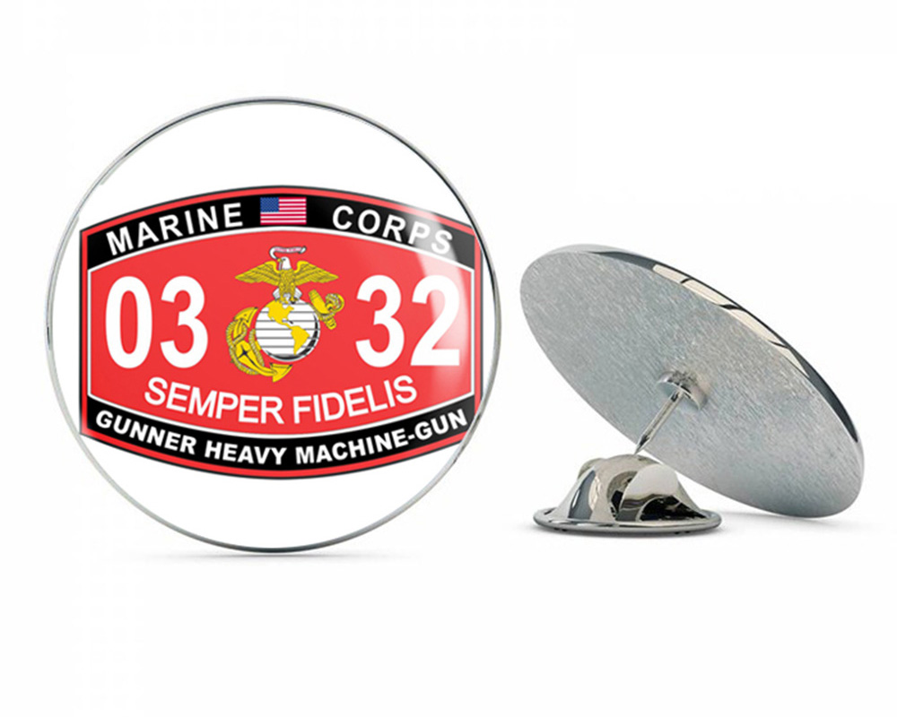 Gunner Heavy Machine-Gun Marine Corps MOS 0332 Desert USMC US Marine Corps Military Steel Metal 0.75