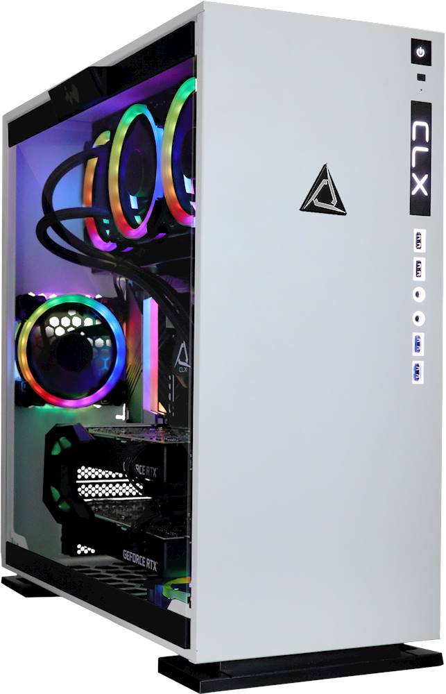 CybertronPC - CLX SET Gaming Desktop - AMD Ryzen 9 3960X - 64GB Memory - Dual NVIDIA GeForce RTX 2080 Ti - 6TB HDD + 512GB SSD - White/RGB