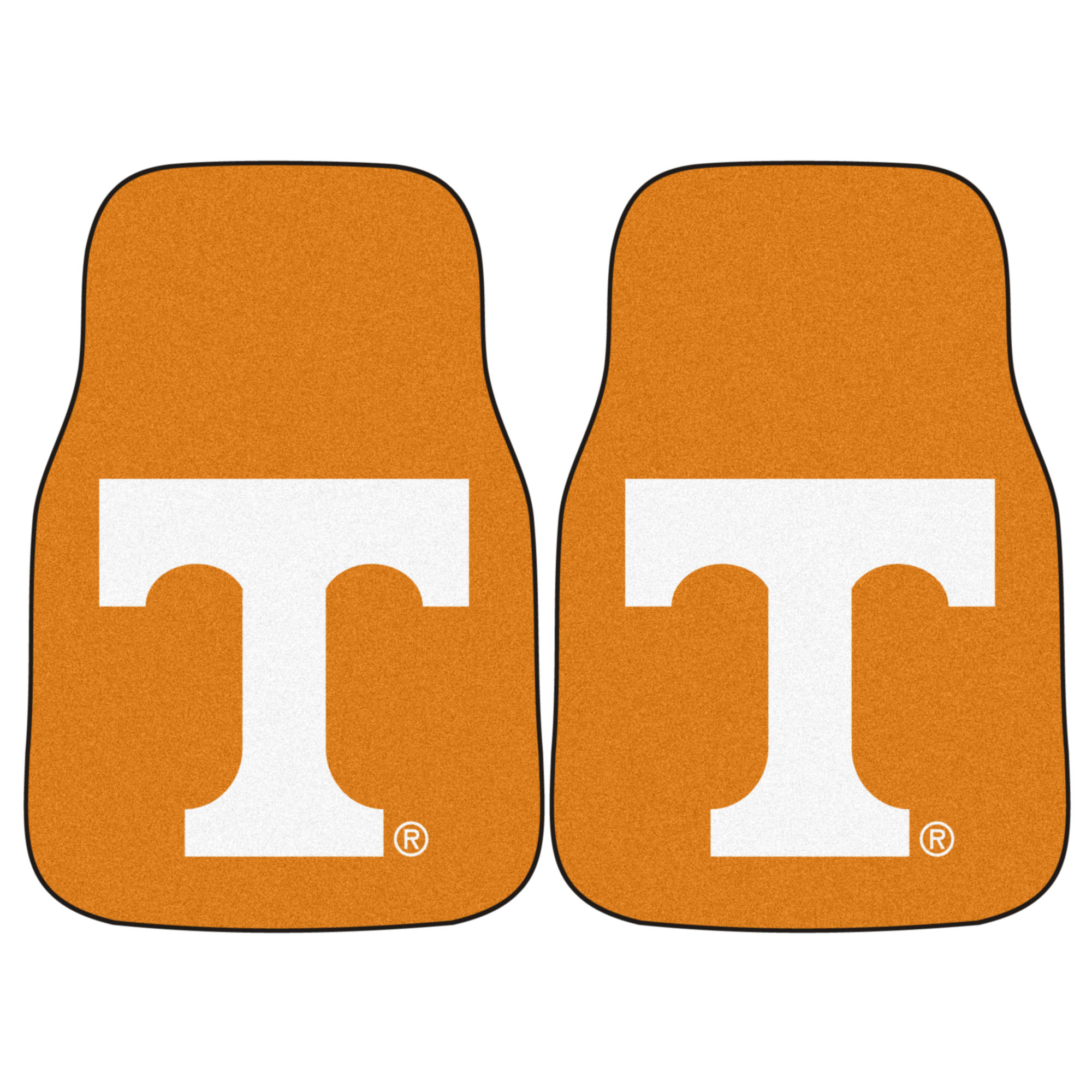 NCAA University of Tennessee Volunteers 2-PC Set of Front Carpet Car Mats, Universal Size