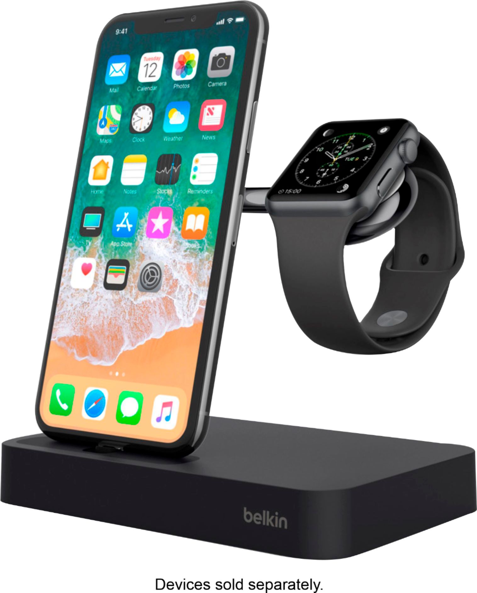 Belkin - Valet Charging Dock for iPhone and Apple Watch - Black