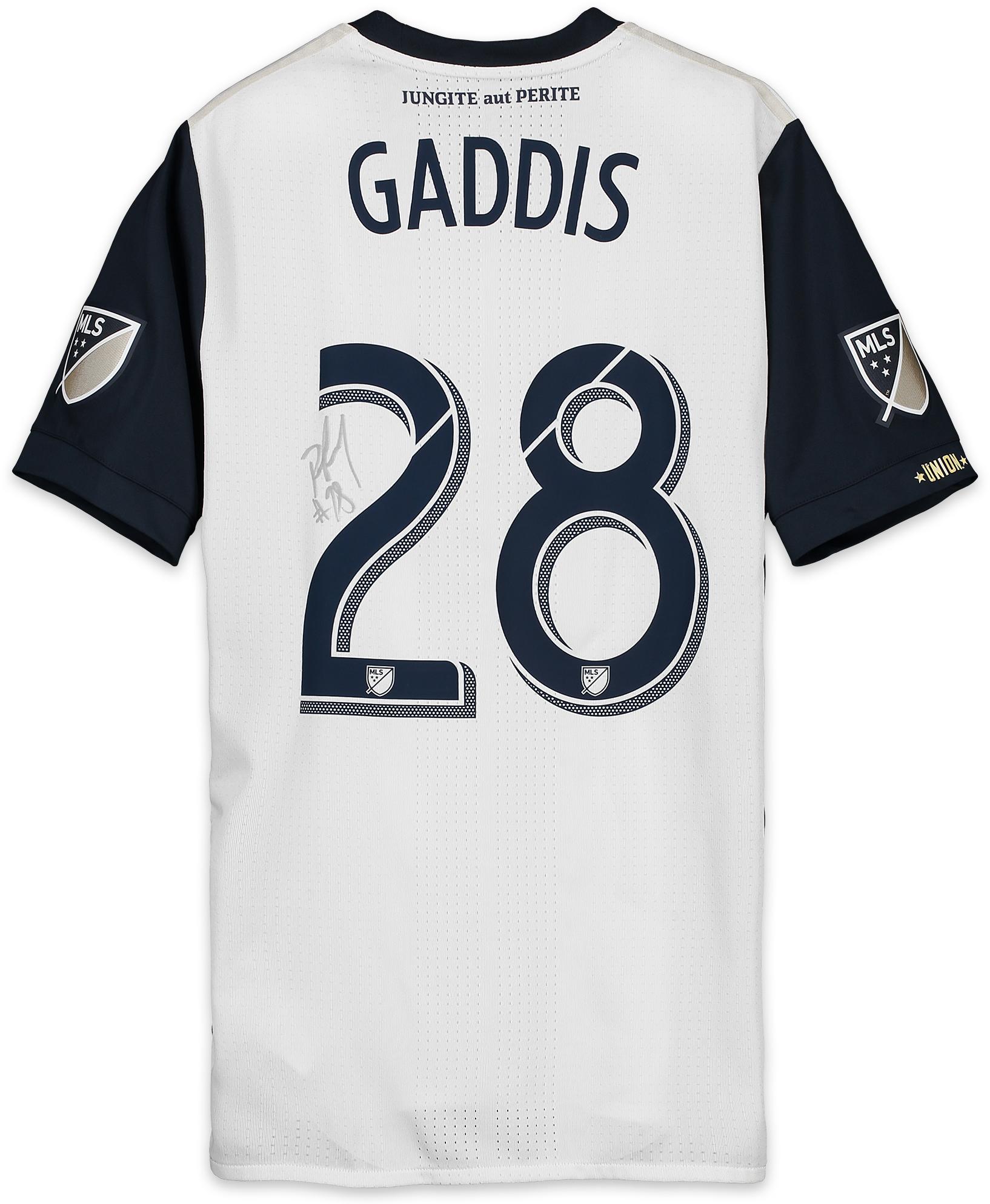 Raymon Gaddis Philadelphia Union Autographed Match-Used White #28 Jersey from the 2018 MLS Season - Fanatics Authentic Certified