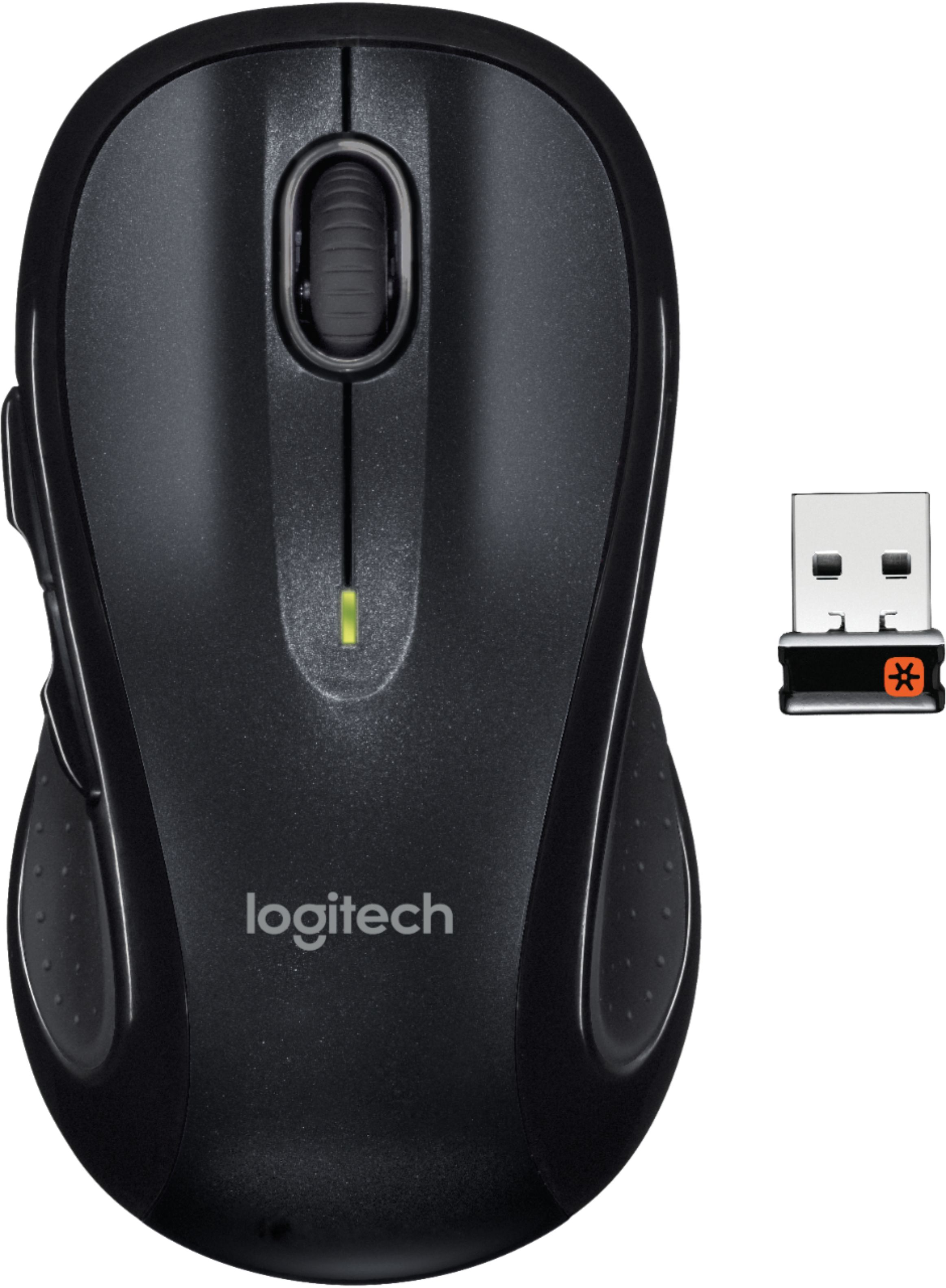 Logitech - M510 Wireless Laser Mouse - Silver/Black