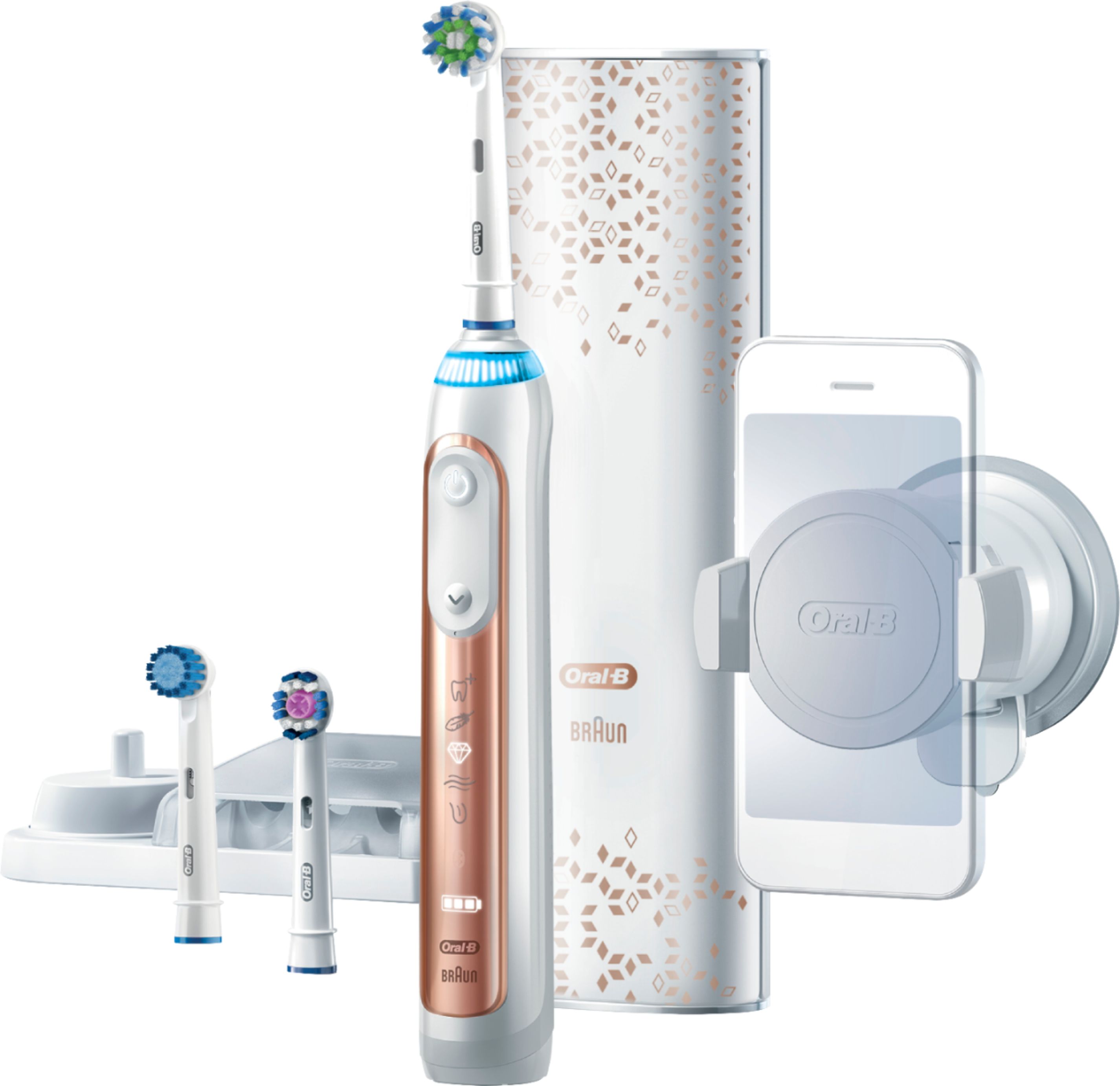 Oral-B - Genius Pro8000 Connected Rechargeable Toothbrush - Rose Gold