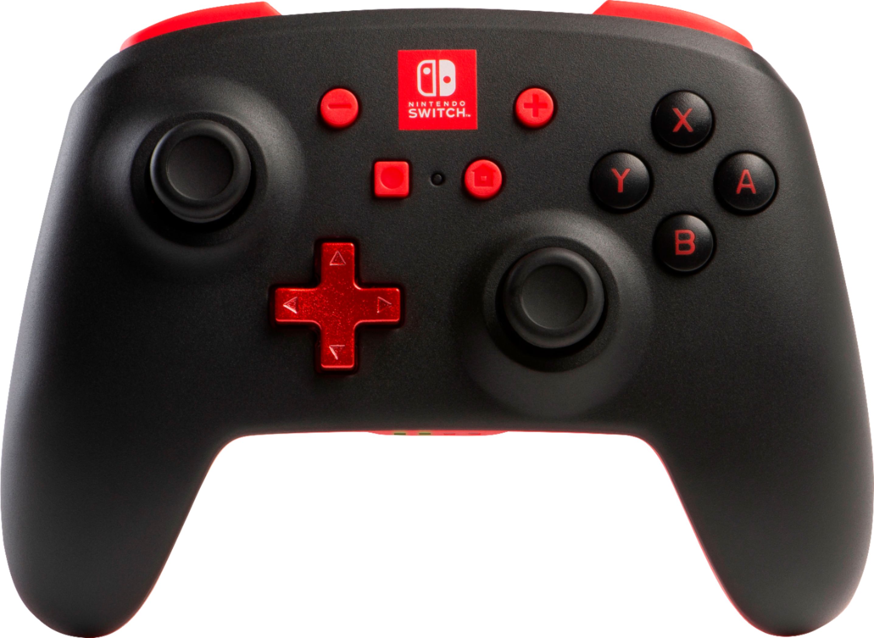 PowerA - Enhanced Wireless Controller for Nintendo Switch - Black With Red Accents