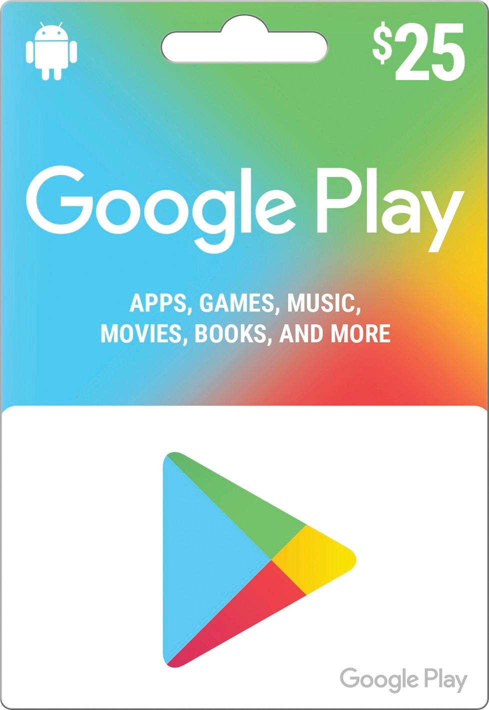 Google Play - $25 Gift Card