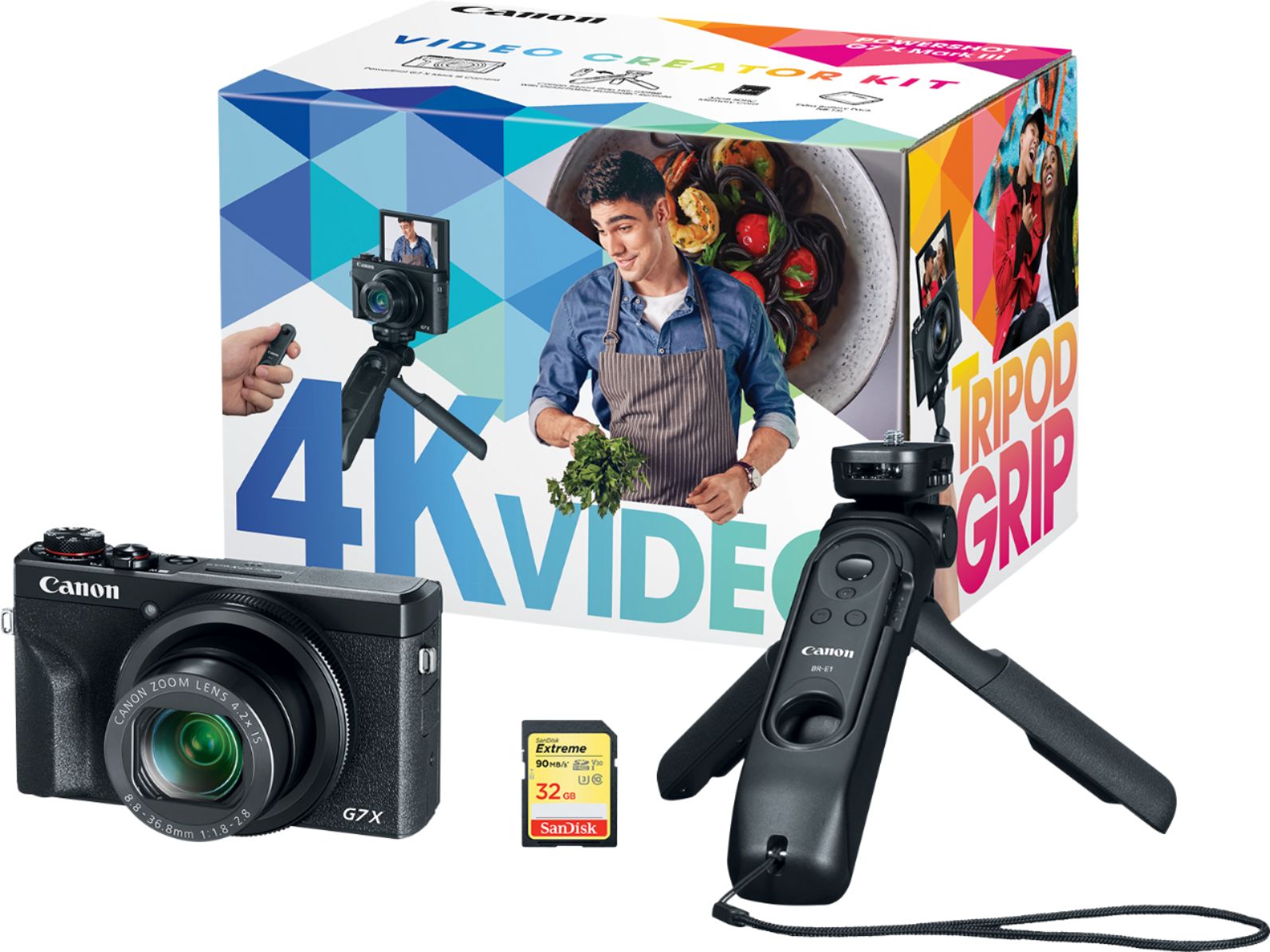 Canon - PowerShot G7 X Mark III 20.1-Megapixel Digital Camera Video Creator Kit - Black