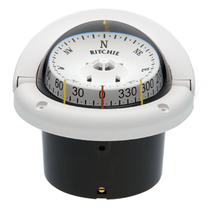 The Amazing Quality Ritchie HF-743W Helmsman Compass - Flush Mount - White