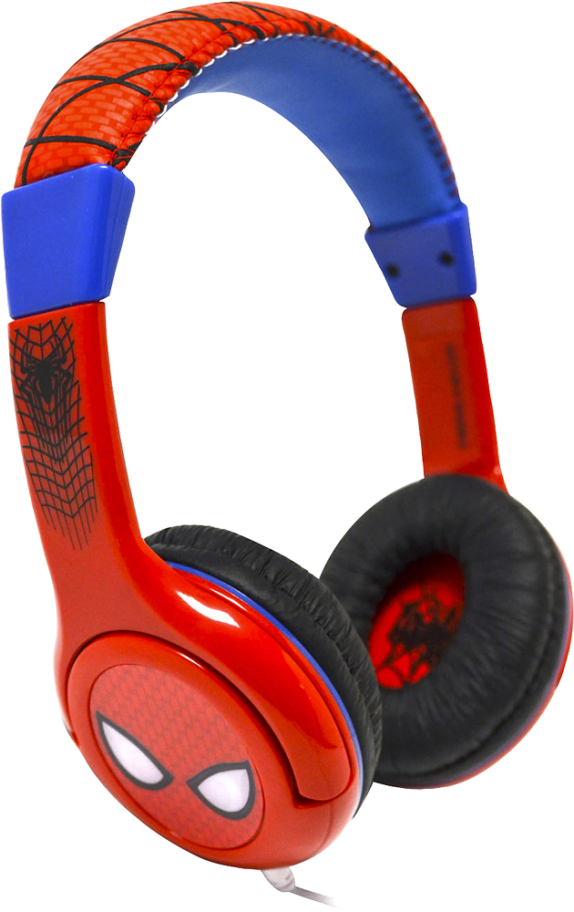 eKids - Ultimate Spider-Man Wired On-Ear Headphones - White/Red/Blue/Black