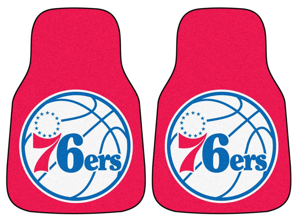 Philadelphia 76ers Carpeted Car Mats - Set of 2