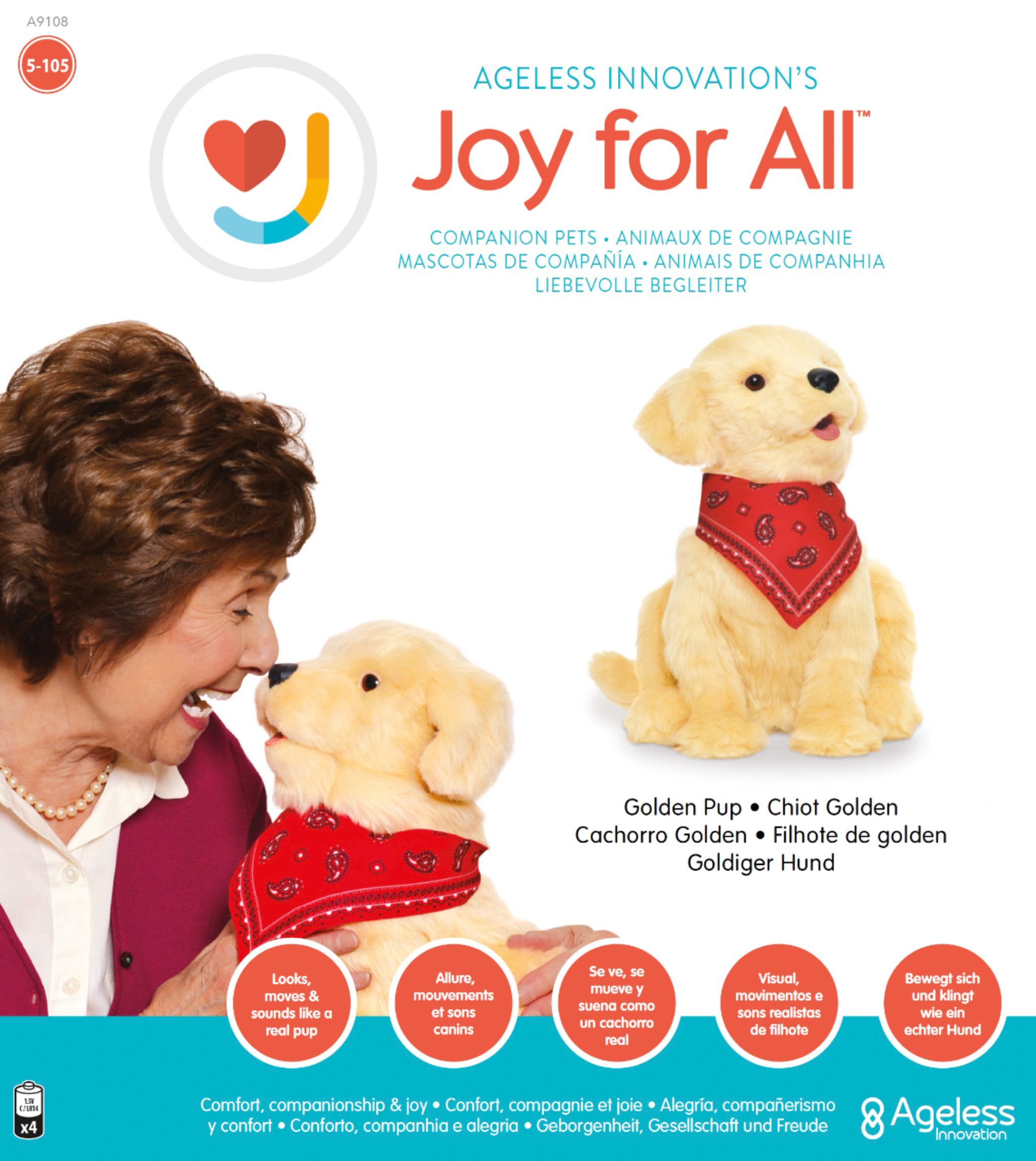 Joy for All - Companion Pet Golden Pup - Brown