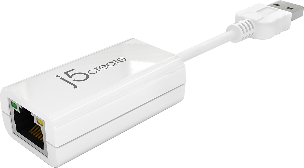 j5create - USB 2.0-to-10/100 Ethernet Adapter - White
