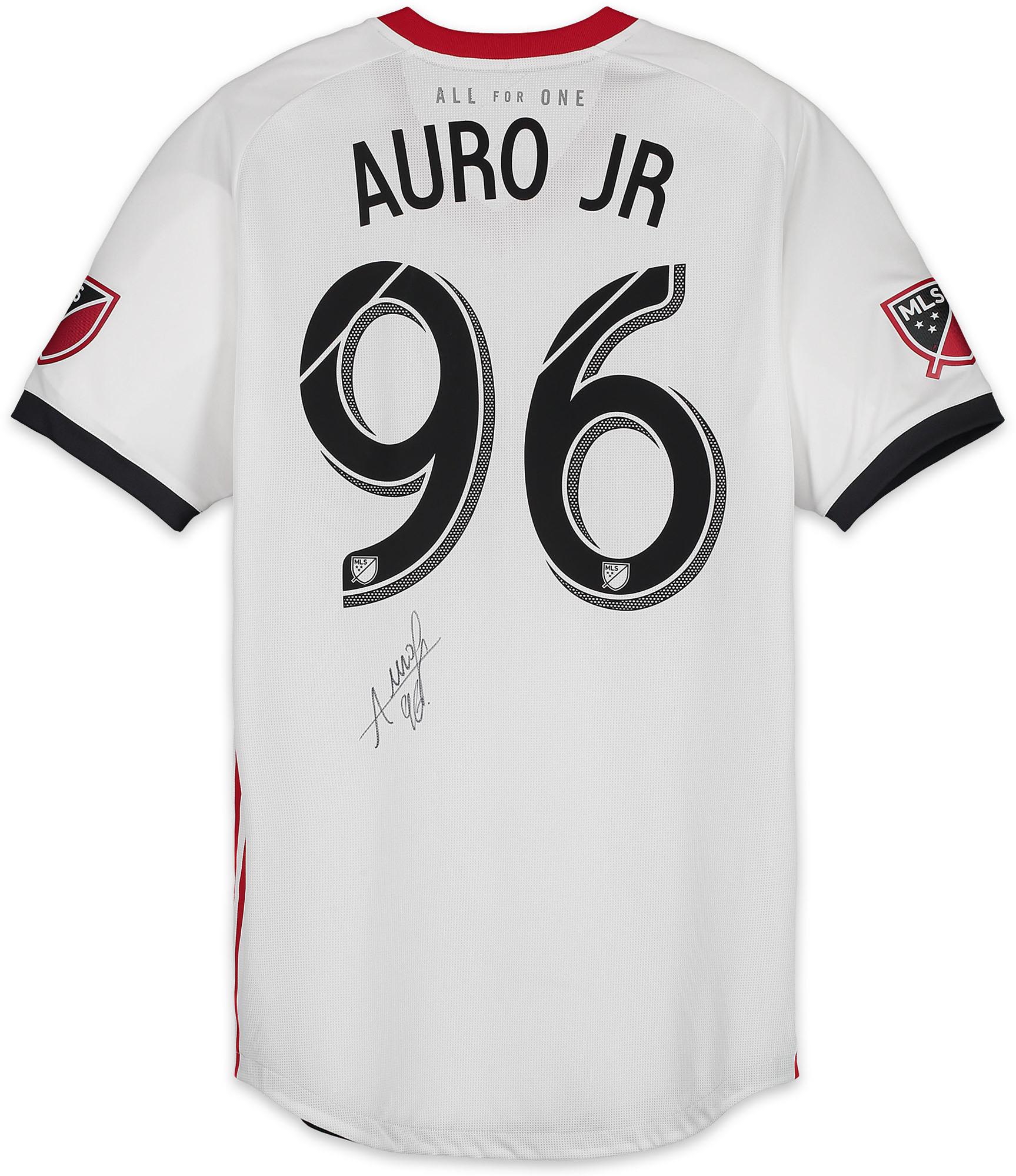 Auro Jr. Toronto FC Autographed Match-Used White #96 Jersey vs. Atlanta United FC on August 4, 2018 - Fanatics Authentic Certified