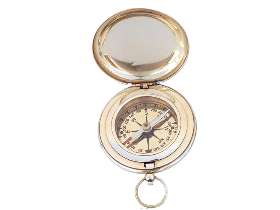 Captain's Brass Push Button Compass 3