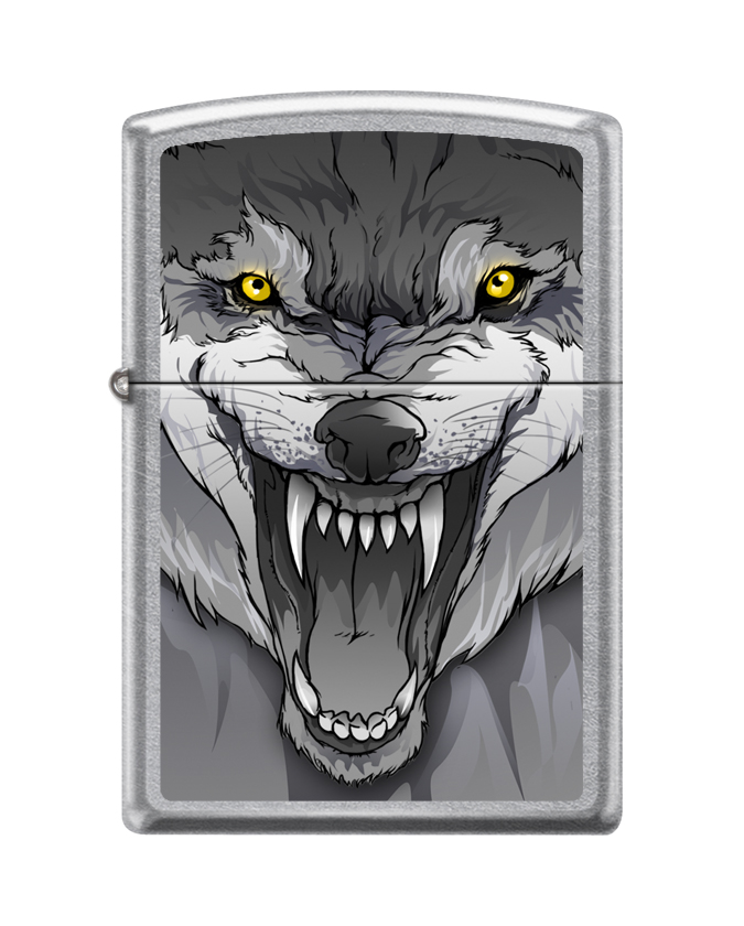 Zippo Street Chrome Wolf Windproof Pocket Lighter