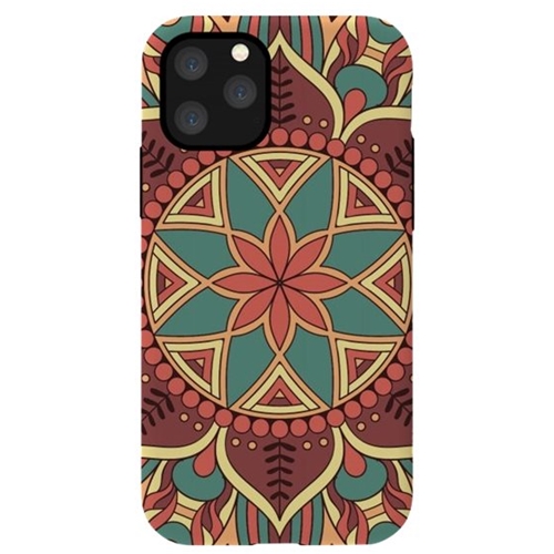ArtsCase - StrongFit Designers Mandala Pattern 203 Case for Apple® iPhone® 11 Pro - Yellow/Red/Green/Brown