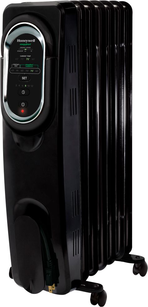 Honeywell Home - EnergySmart Electric Radiator Heater - Black/Chrome