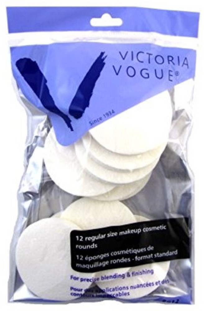 6 Pack - Victoria Vogue Cosmetic Rounds Latex, Regular Size 12 ea