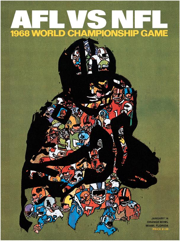 NFL - Canvas 36 x 48 Super Bowl II Program Print | Details: 1968, Packers vs. Raiders