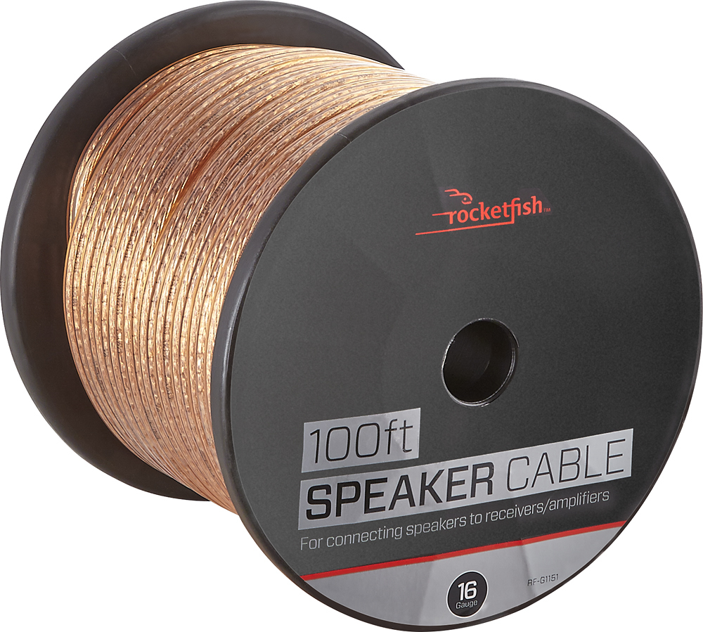 Rocketfish™ - 100' Speaker Wire - 16AWG - Gold