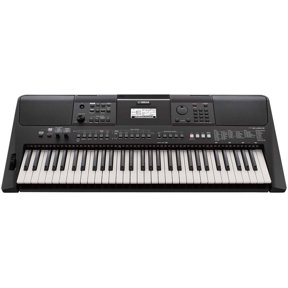 Yamaha - Portable Keyboard with 61 Velocity-Sensitive Keys - Black