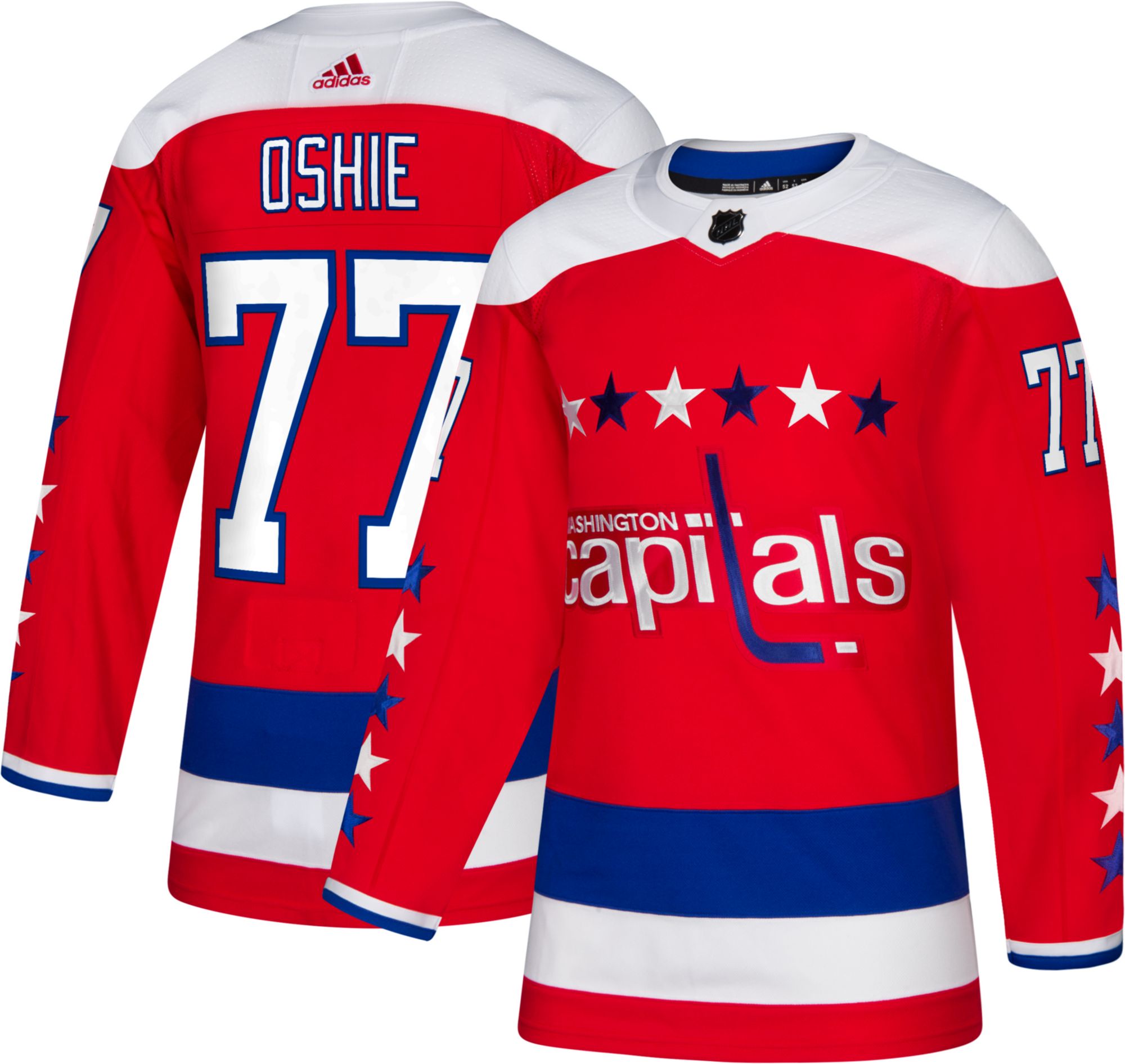 adidas Men's Washington Capitals T.J. Oshie #77 Authentic Pro Alternate Jersey