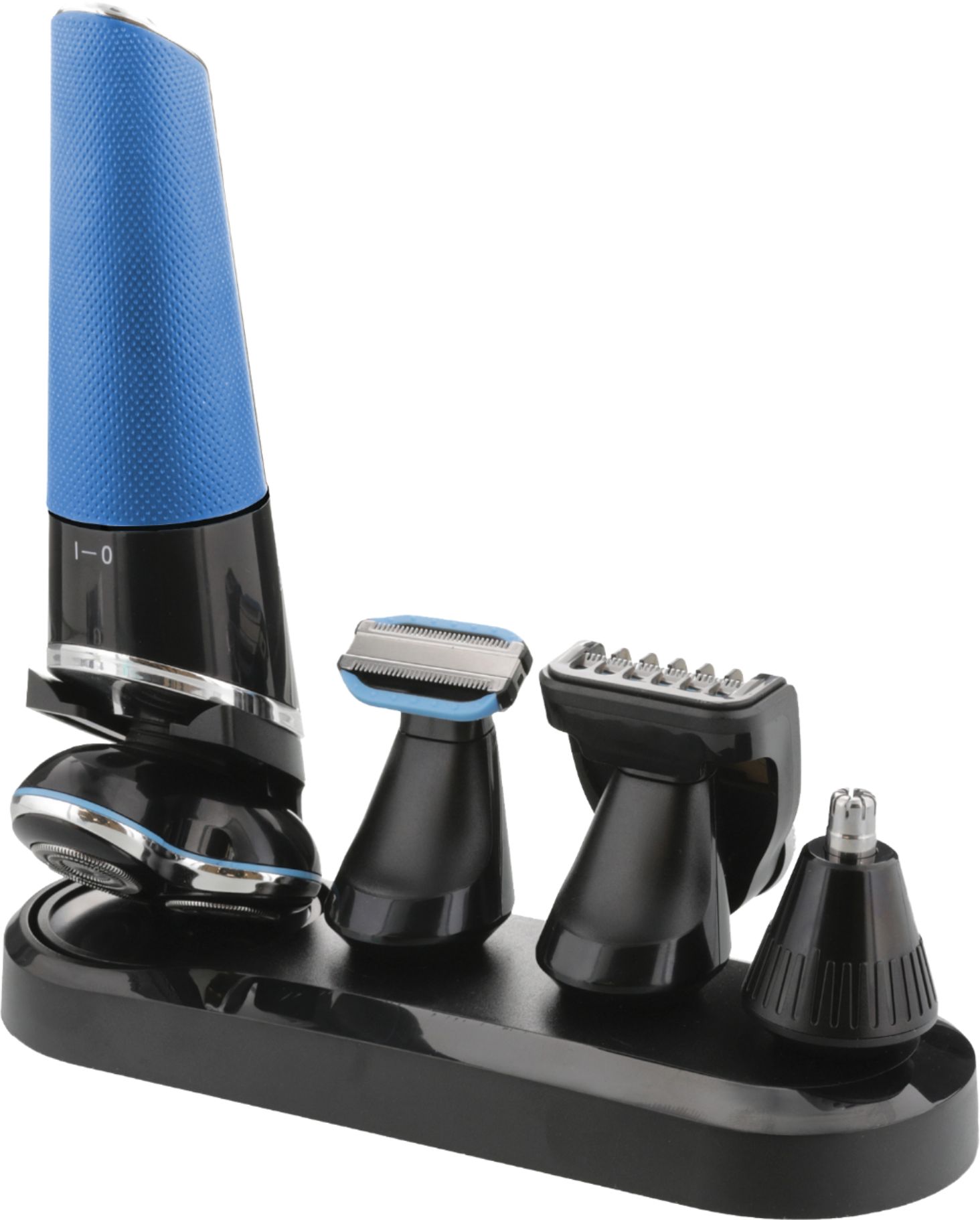 Barbasol - 5 in 1 Rechargeable Wet/Dry Rotary Electric Shaver Kit - Blue