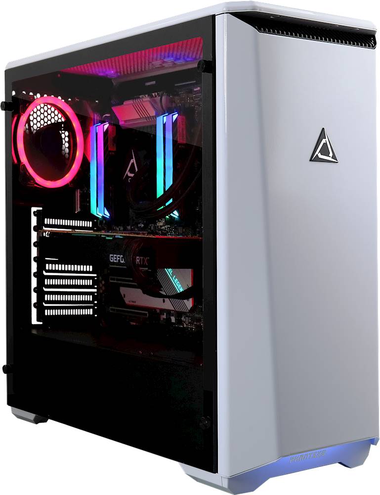 CybertronPC - CLX SET Gaming Desktop - Intel Core i9-10900X - 32GB Memory - NVIDIA GeForce RTX 2080 Ti - 3TB HDD + 960GB SSD - White/Red