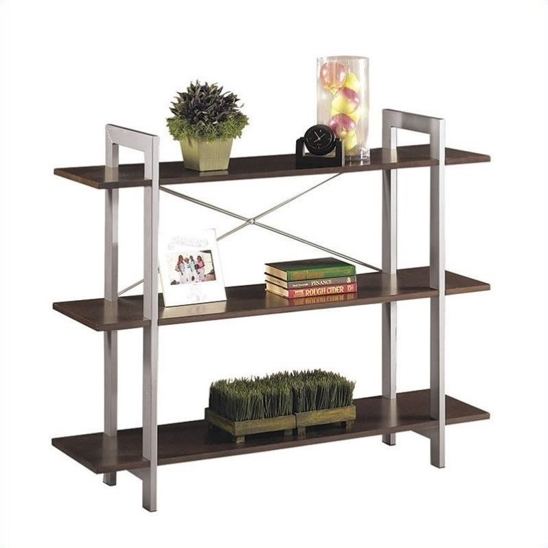 Office Star Products - X-Text Bookcase - Espresso