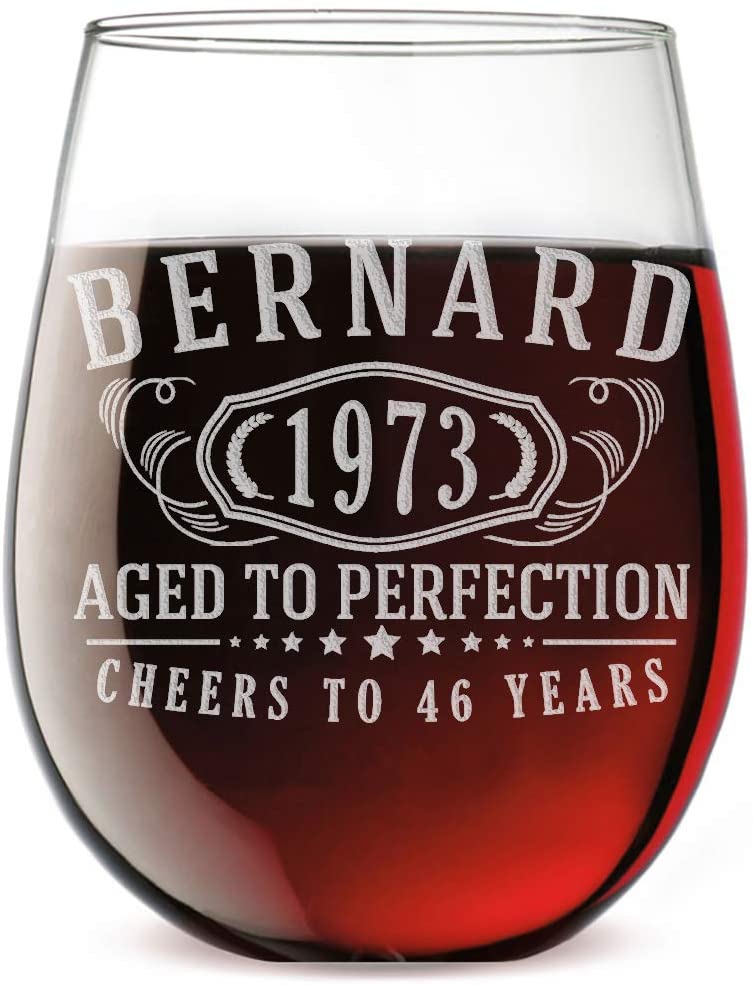 Personalized Etched 17oz Stemless Wine Glass