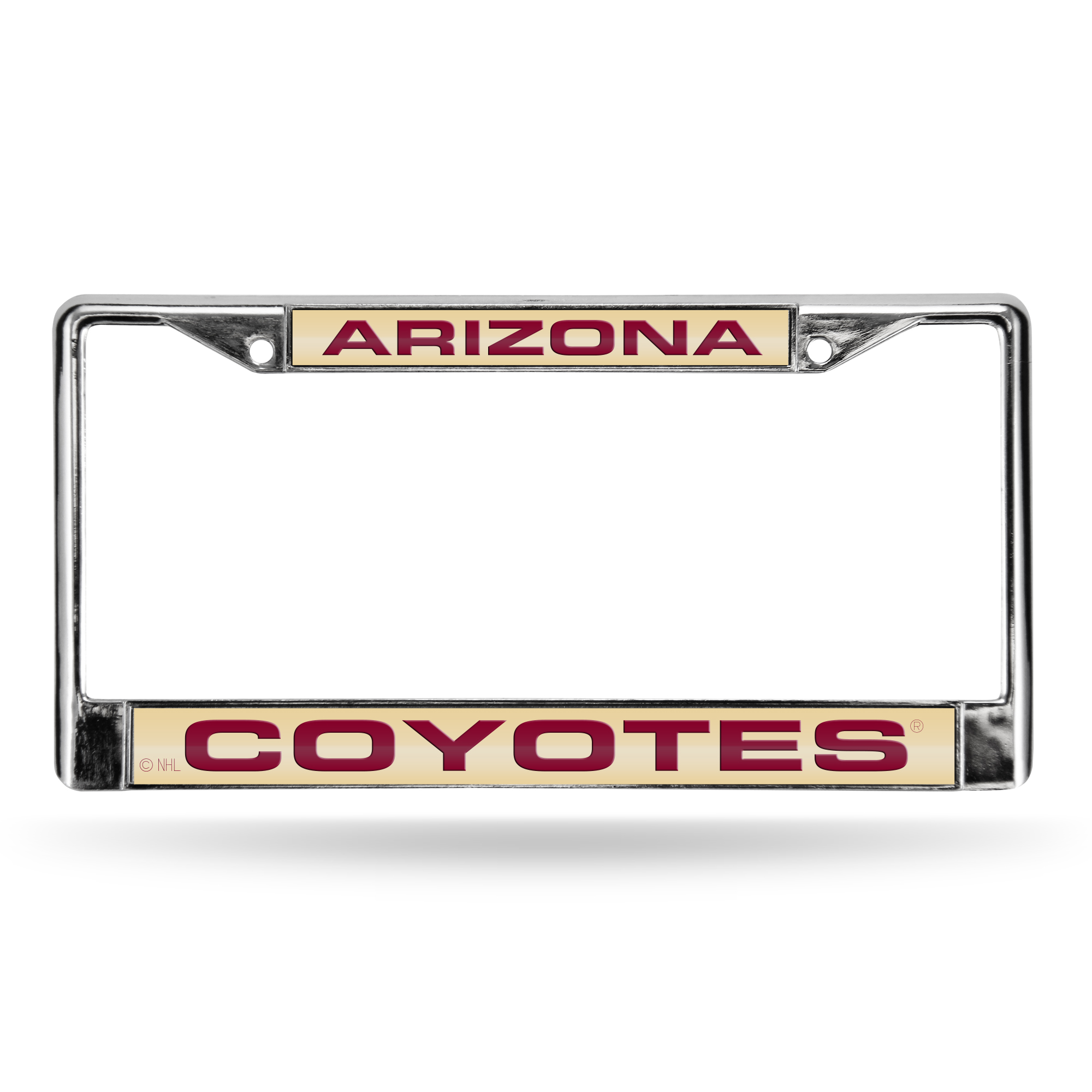 Arizona Coyotes NHL Chrome Metal Laser Cut License Plate Frame