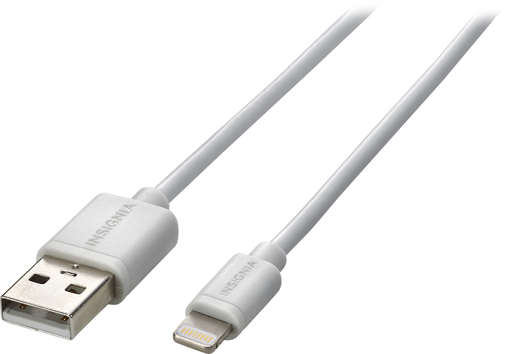 Insignia™ - Apple MFi Certified 6' Lightning Charge-and-Sync Cable - White