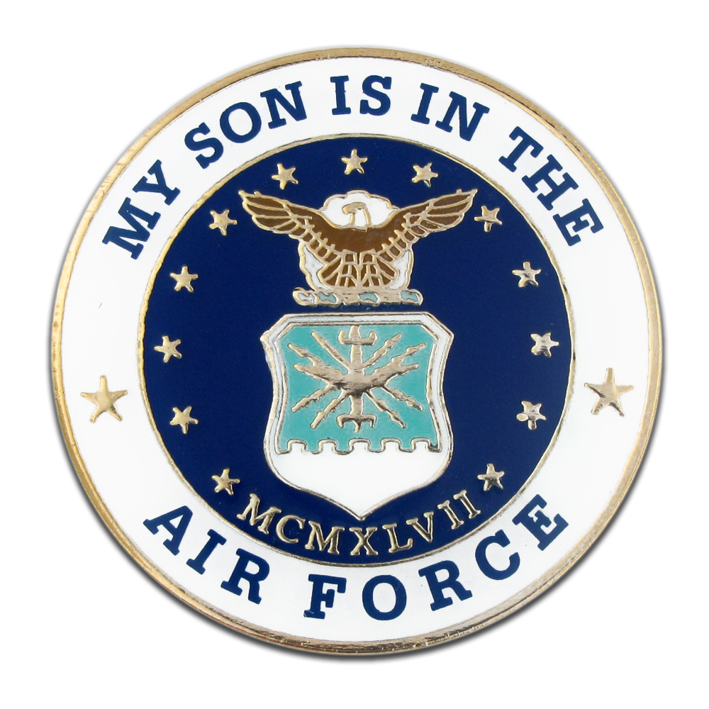 My Son is in the US Air Force USAF Military Enamel Lapel Pin