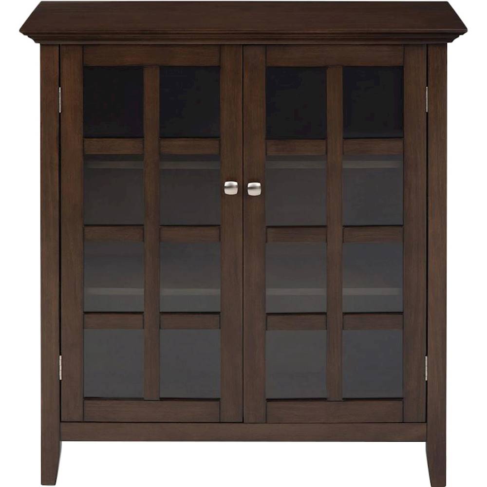 Simpli Home - Acadian Solid Wood Medium Storage Cabinet - Natural Aged Brown