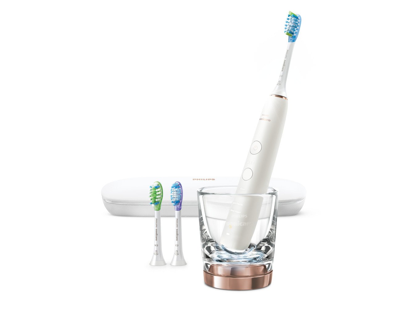 Philips Sonicare DiamondClean Smart 9300 Rechargeable Electric Toothbrush, Rose Gold HX9903/61