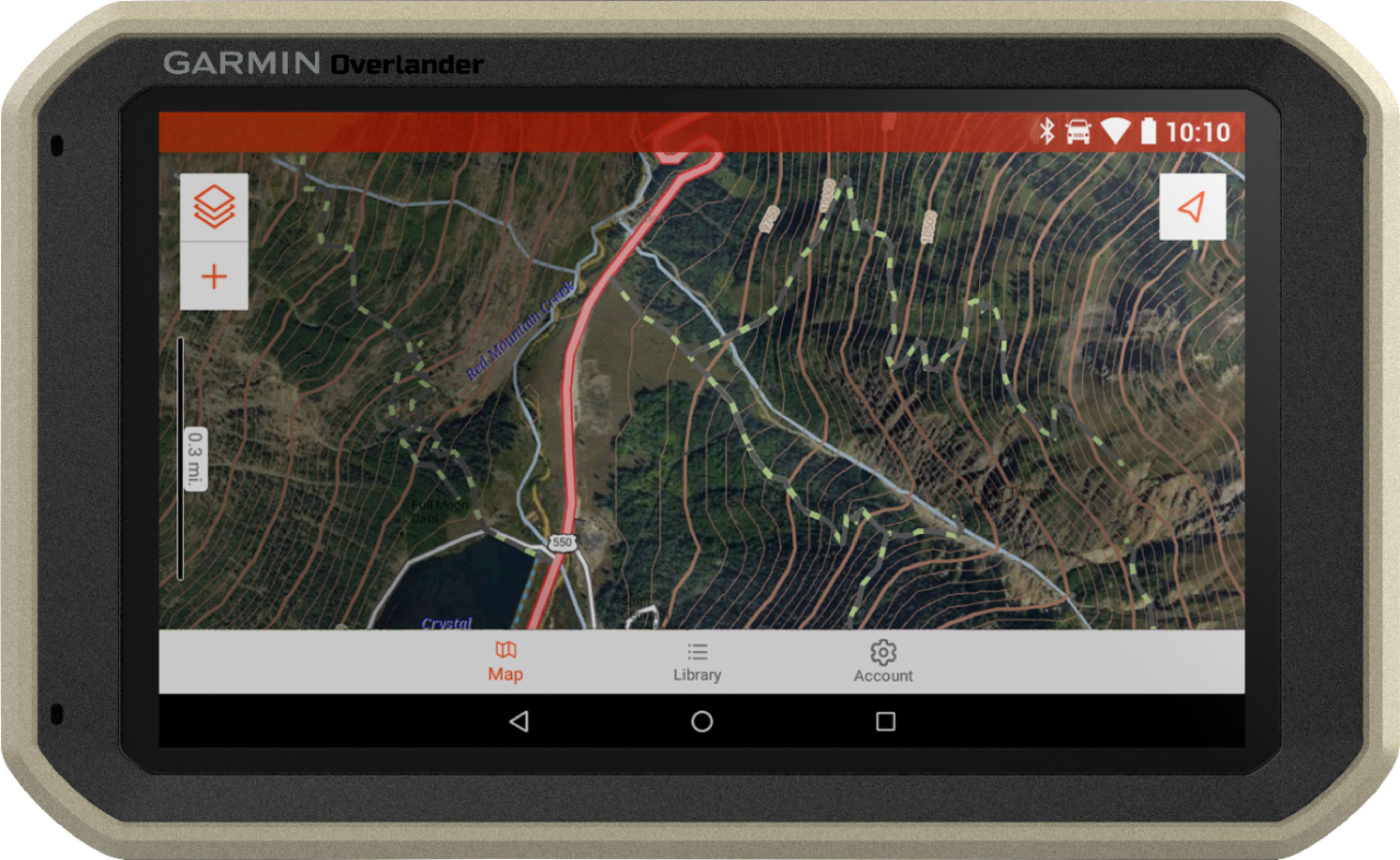 Garmin - Overlander GPS with Built-In Bluetooth - Gray