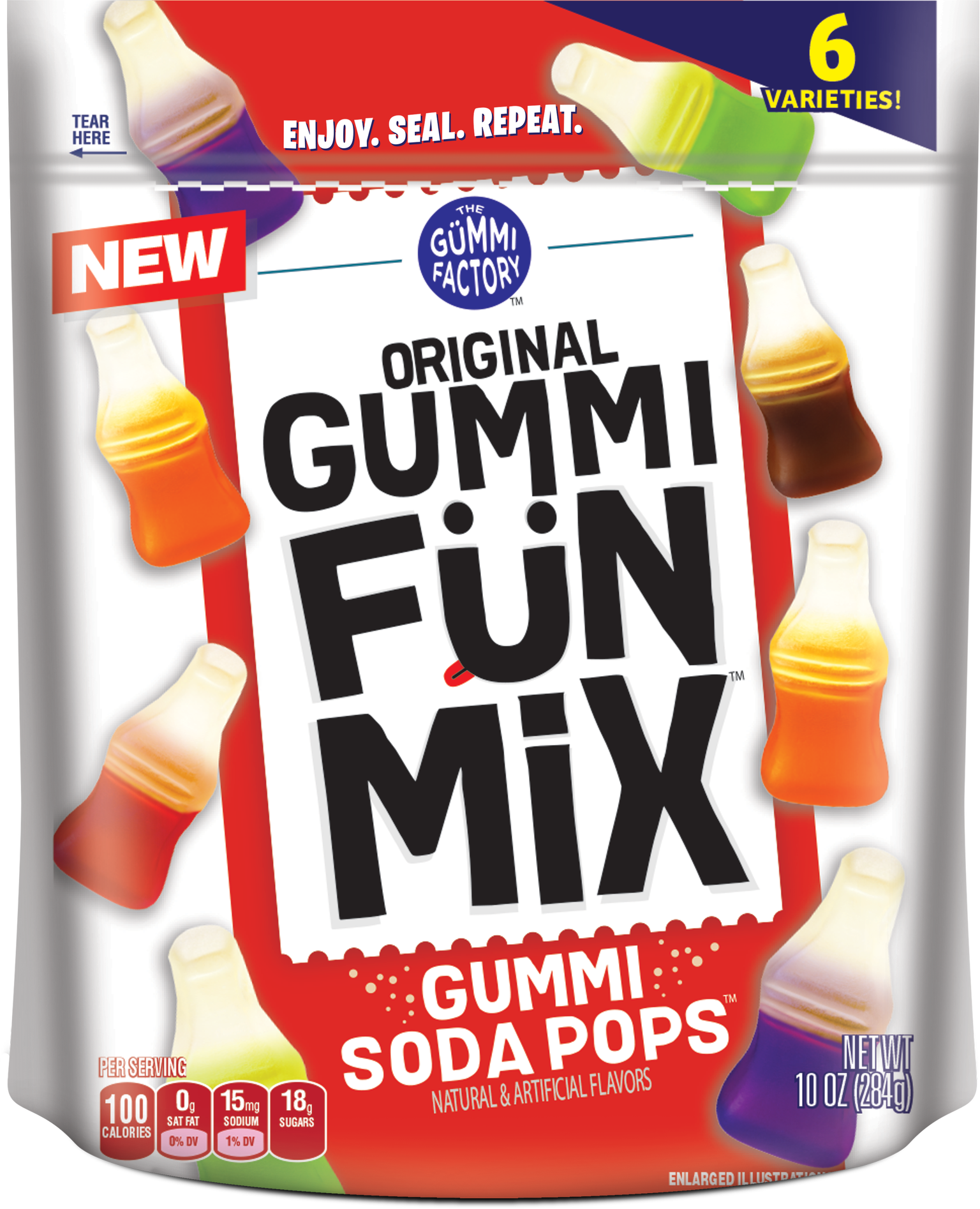 ORIGINAL GUMMI FUN MiX Gummi Soda Pops, 10 oz bag