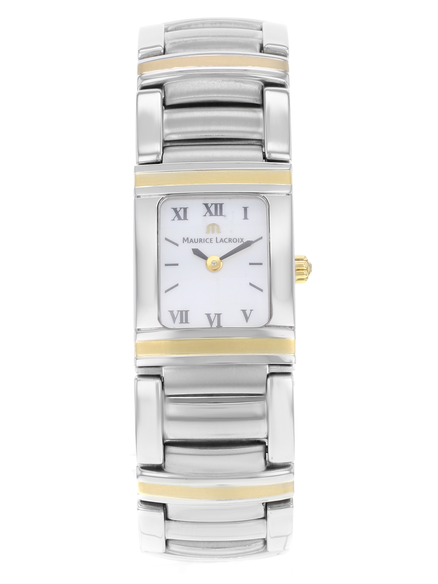 Pre-Owned Maurice Lacroix Miros Integral Two Tone 18K Gold Steel Ladies Watch MI2012-YS10