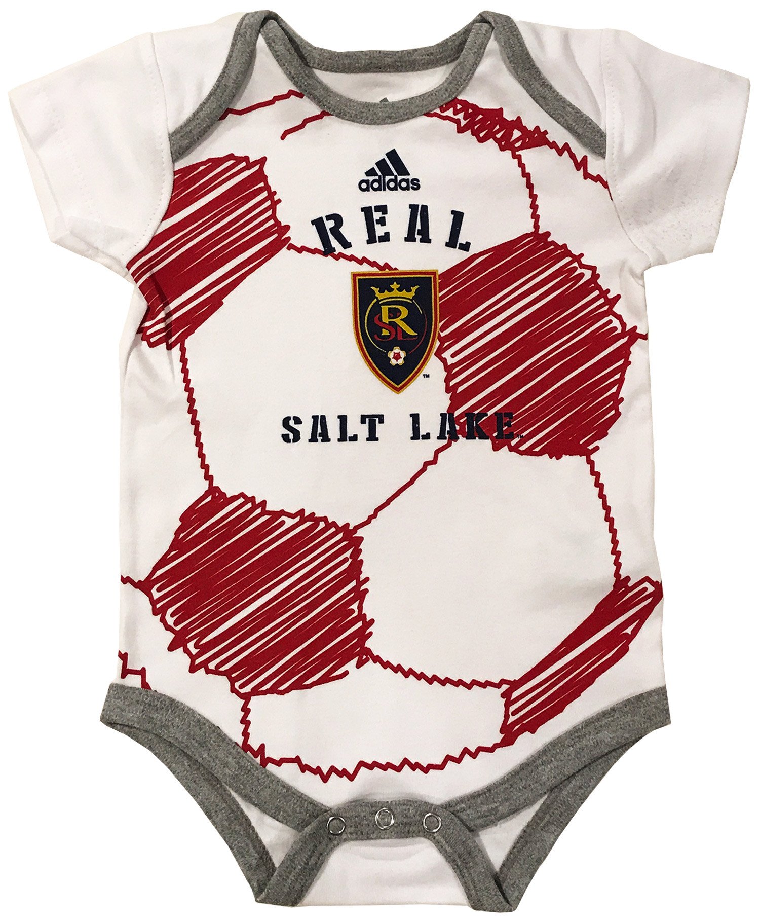 MLS Real Salt Lake Soccer Ball Baby Bodysuit