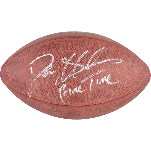 Deion Sanders Autographed Duke Pro NFL Football with Prime Time Inscription