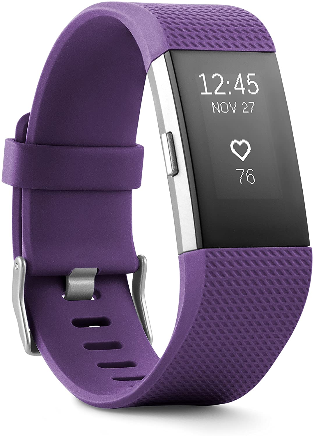 Fitbit Charge 2 Heart Rate + Fitness Wristband, Plum, Small (US Version)