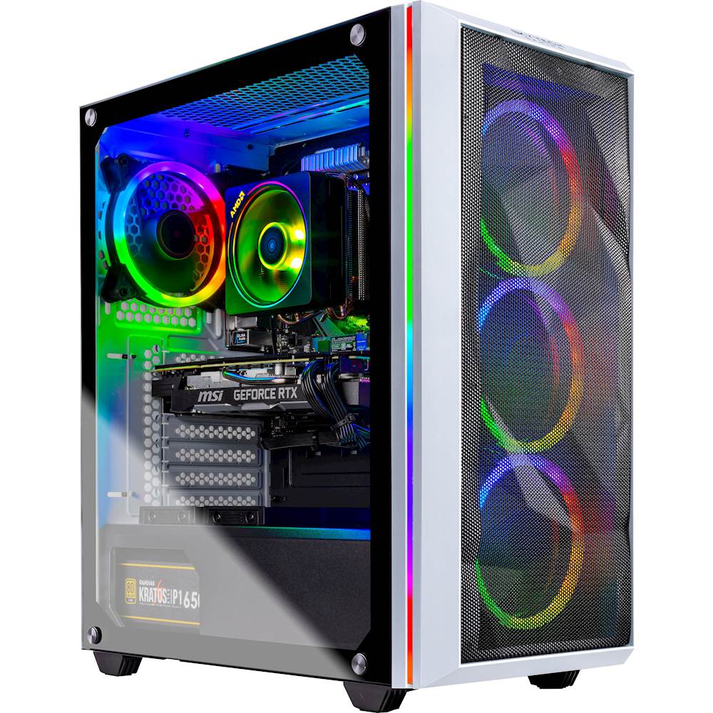 Skytech Gaming - Chronos Gaming Desktop - AMD Ryzen 7 3700X - 16GB Memory - NVIDIA GeForce RTX 2070 SUPER - 1TB SSD - White