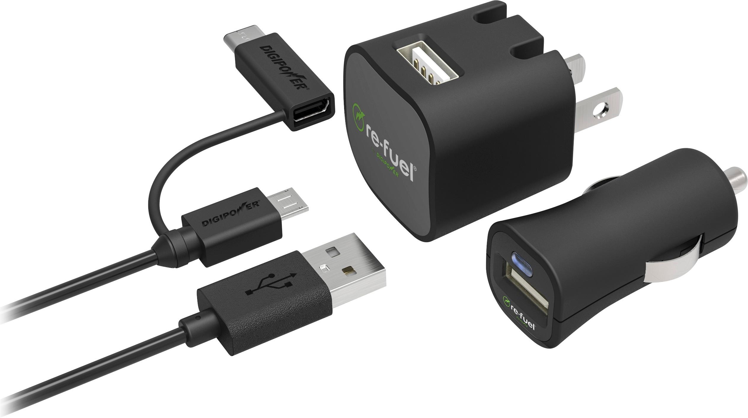 Digipower - Re-fuel Vehicle Charger - Black
