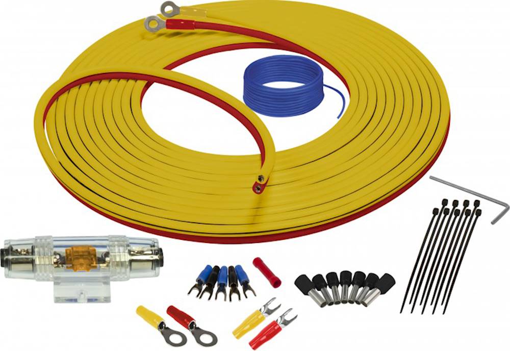 Stinger - 8GA Marine Amplifier Installation Kit - Yellow/Red