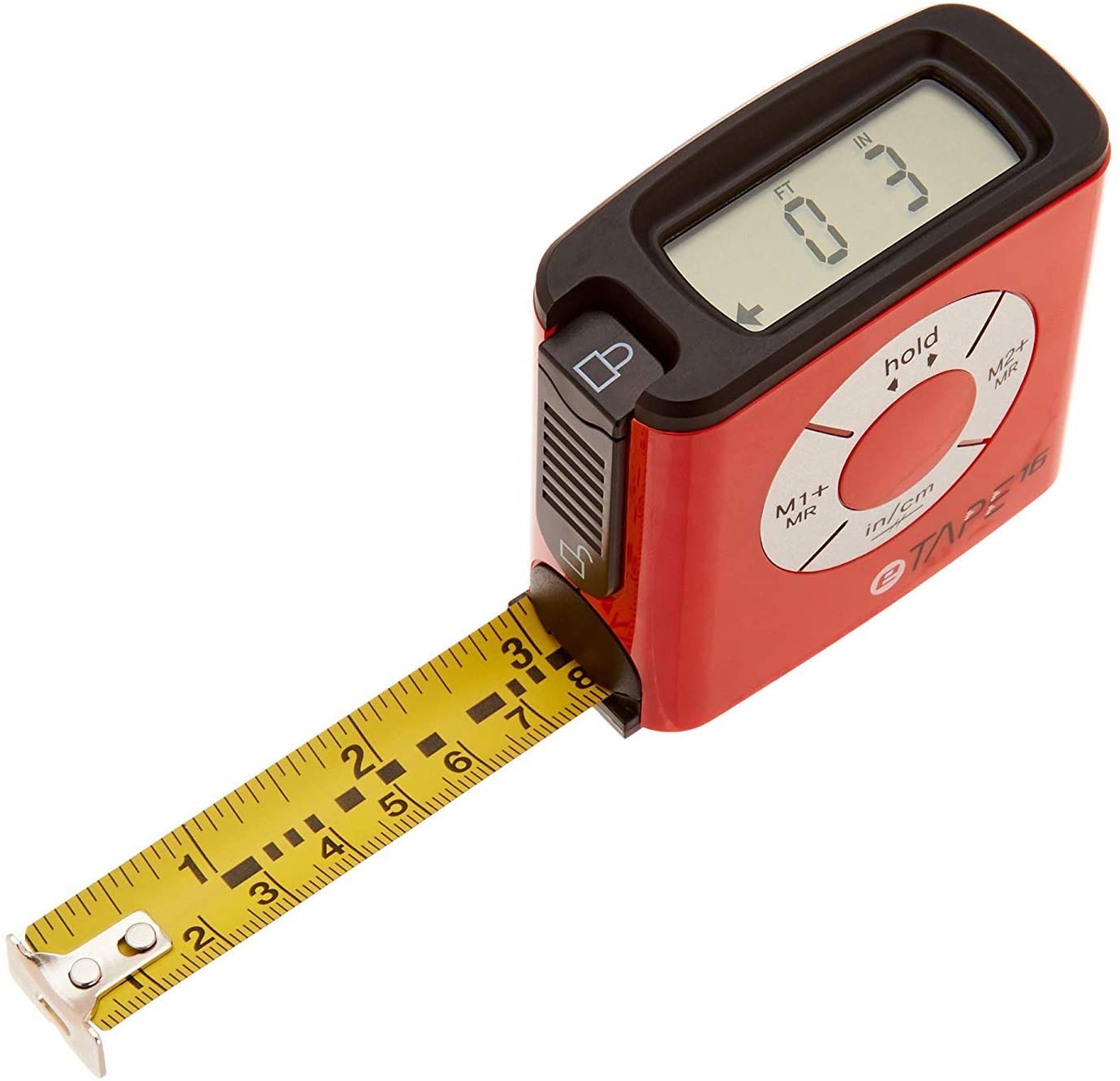 eTape16 ET16.75-db-RP Digital Tape Measure, 16 Feet, Red