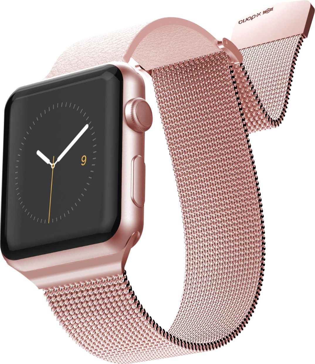 X-Doria - Hybrid Mesh Watch Band for Apple Watch® 42mm and 44mm - Rose Gold