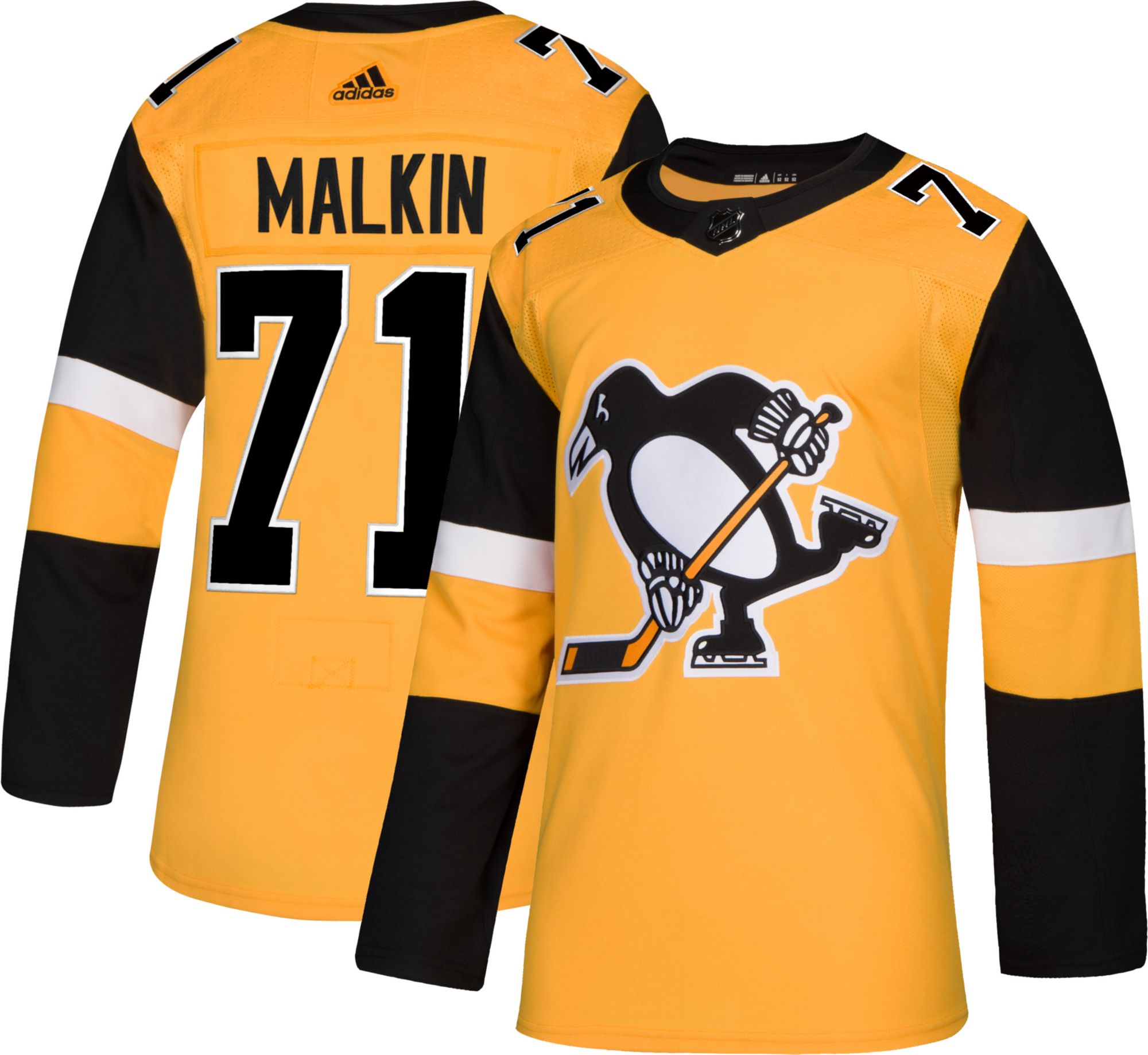 adidas Men's Pittsburgh Penguins Evgeni Malkin #71 Authentic Pro Alternate Jersey